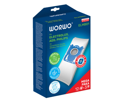 Akcesoria do odkurzaczy WORWO WORKI ELECTROLUX/PHILIPS WOR-BAG ELMB01 /KPL12